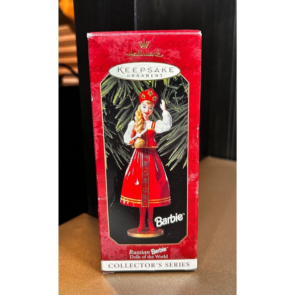Hallmark  1999 Collectors Series Russian Barbie Ornament in Original Box (1)